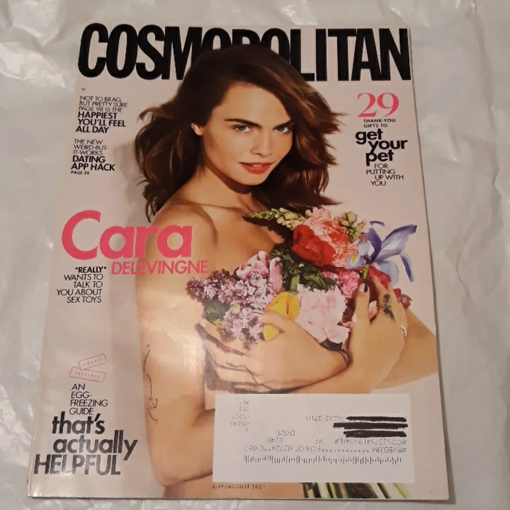 Cosmopolitan Magazine July August‎ 2021 Cara Delevingne Cover Story Interview